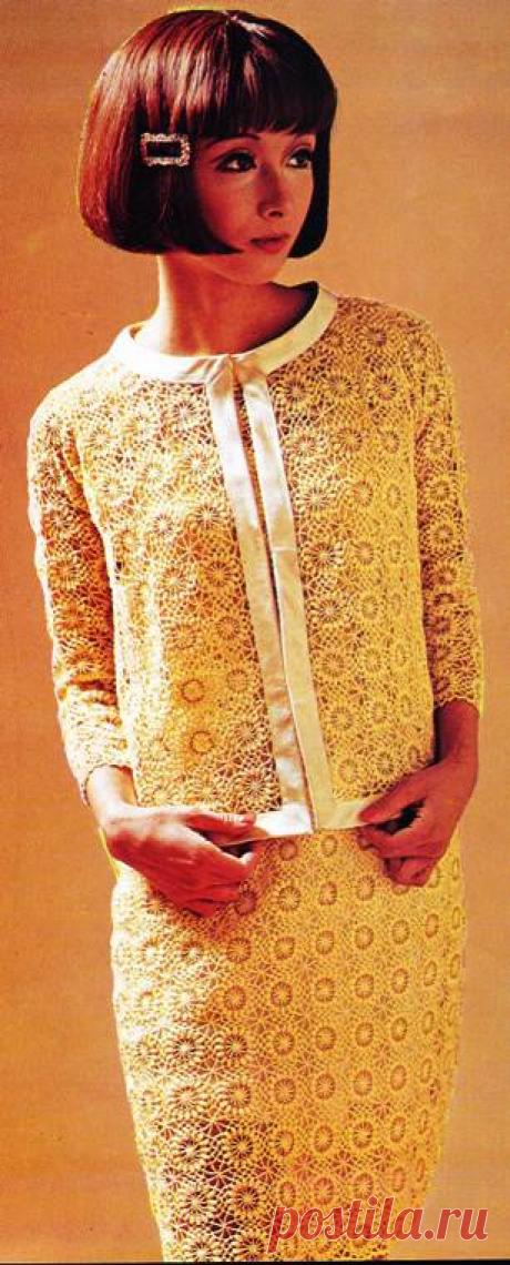 Костюм крючком в стиле ретро. Связать женский костюм крючком |