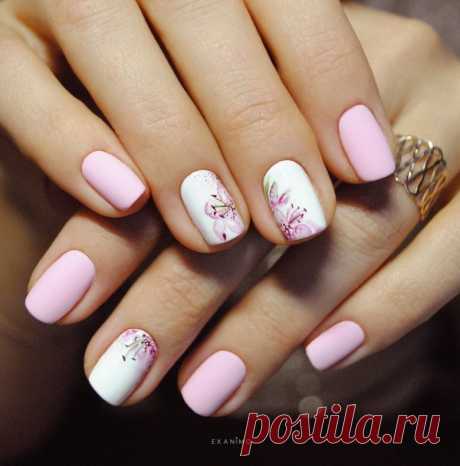 Маникюр на короткие ногти лето нежный (60 фото)