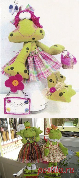 Текстильные лягушата. Семь выкроек