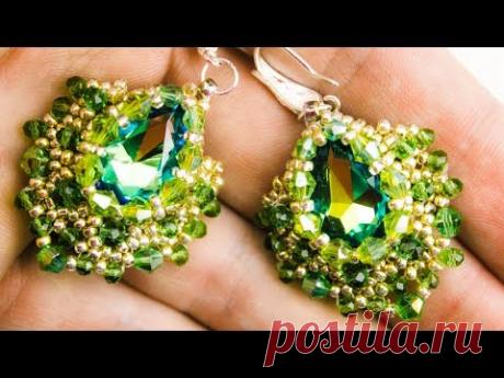 Серьги " Изумруд" (Часть 2/2)