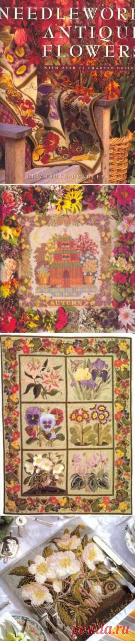 NEEDLEWORK ANTIQUE FLOWERS