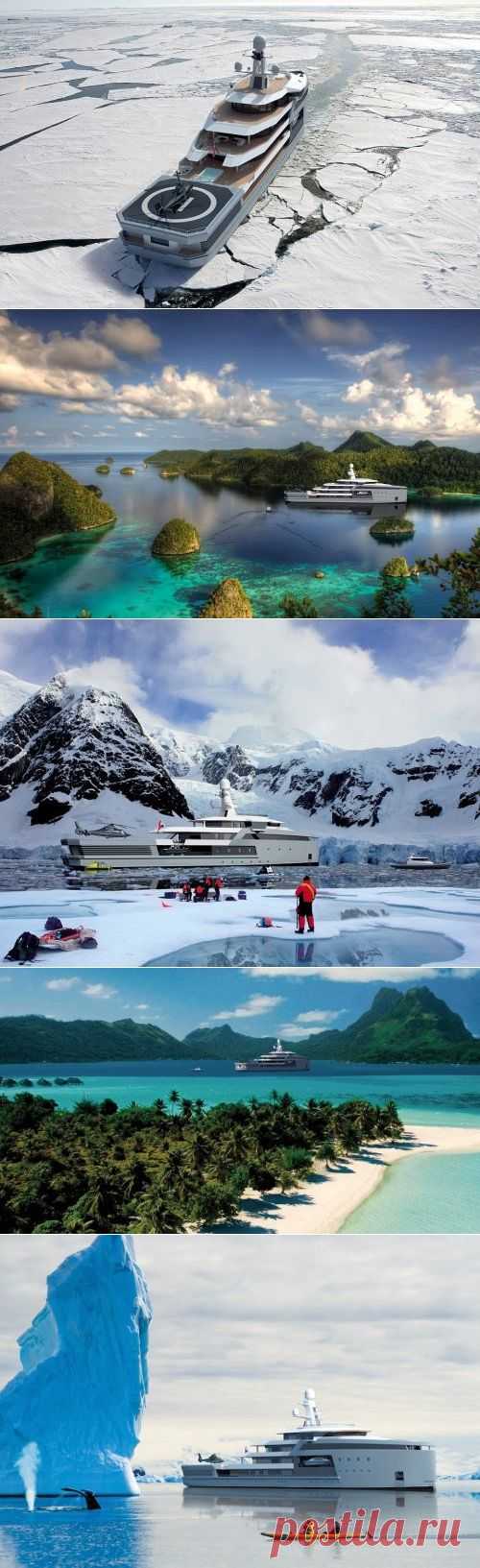 Роскошная яхта-ледокол SeaXplorer для комфортного путешествия (14 фото)