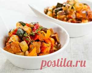 Овощное рагу в духовке с горчичным соусом