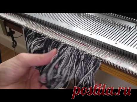 machine knitting - fringing - YouTube