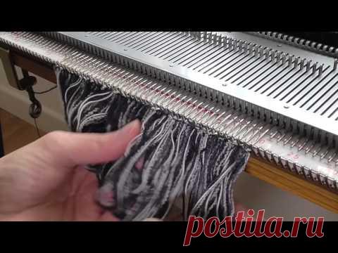 machine knitting - fringing - YouTube