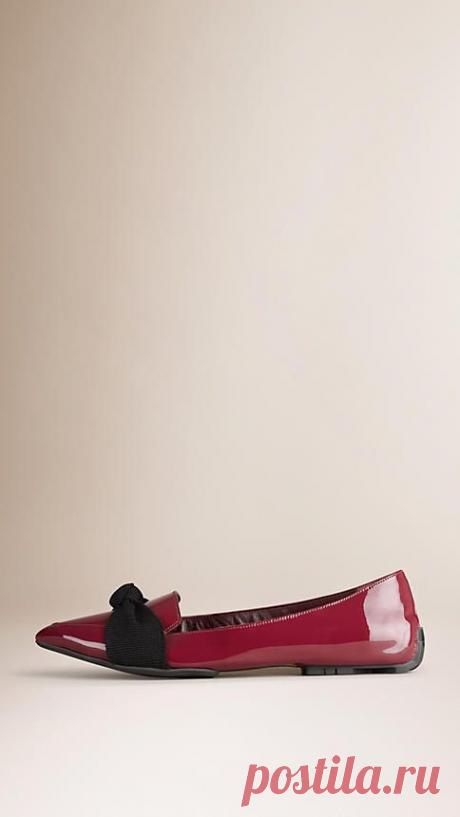 Туфли-лоферы из лакированной кожи London со вставкой из зернистой кожи