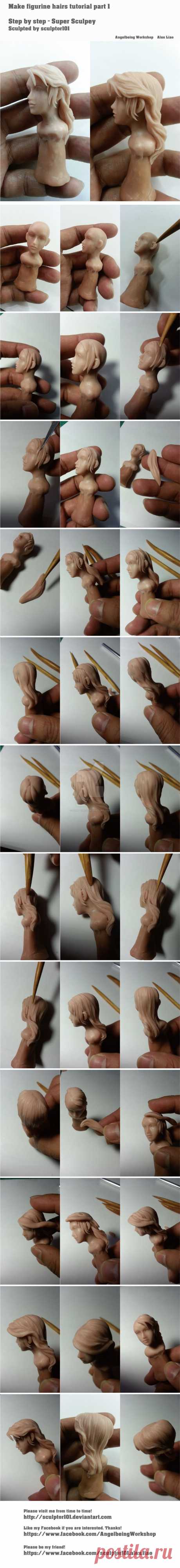 Making figurine hairs tutorial part 1 by sculptor101 on DeviantArt