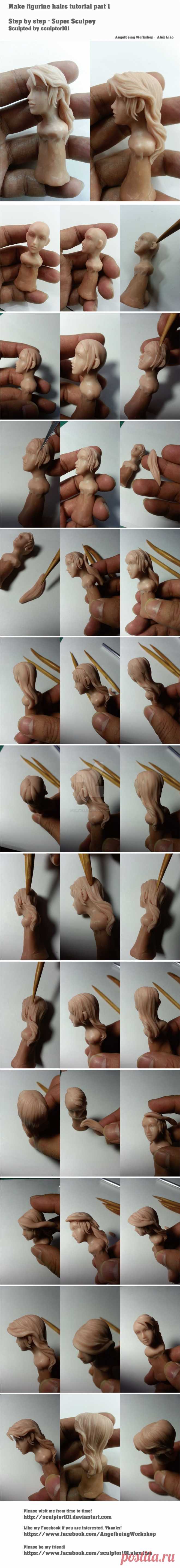 Making figurine hairs tutorial part 1 by sculptor101 on DeviantArt