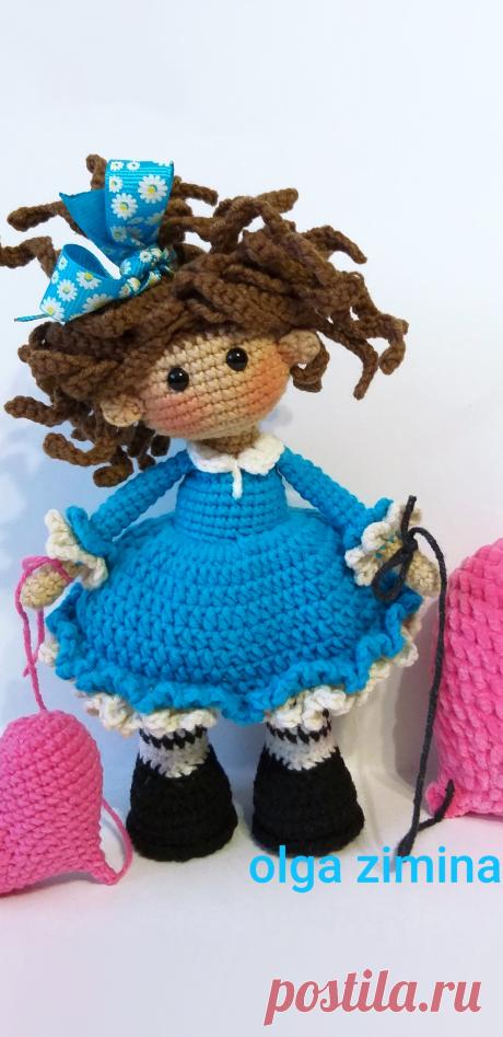 PDF Куколка Валентинка крючком. FREE crochet pattern; Аmigurumi doll patterns. Амигуруми схемы и описания на русском. Вязаные игрушки и поделки своими руками #amimore - Кукла, куколка.