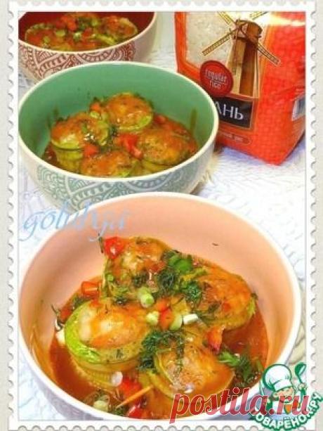 Рулетики из кабачков с рисом - кулинарный рецепт
