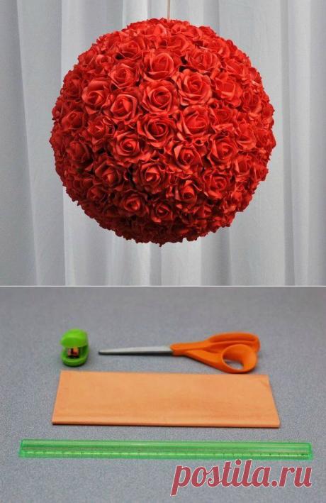 Цветочный шар. Мастер-класс | Домохозяйка