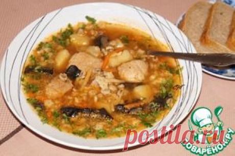 Швабский суп со свининой и перловкой - кулинарный рецепт
