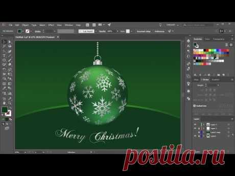 How to Draw a Christmas Ornament in Adobe Illustrator | 2