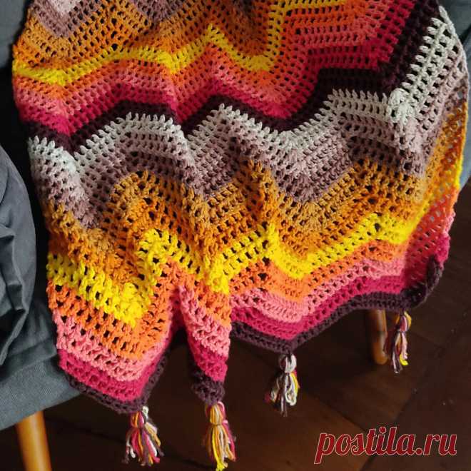 Красивые пледы крючком. Описание и схемы вязания | Вязание с Paradosik_Handmade | Дзен