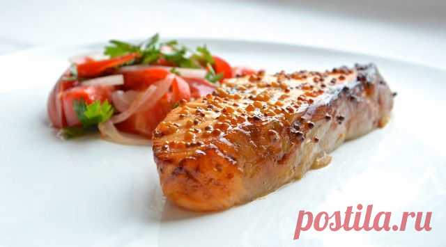 Форель с медом и горчицей
