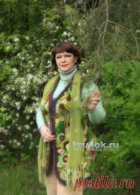 Жилет Берендеев лес. Работа Светланы Шевченко - вязание крючком на kru4ok.ru