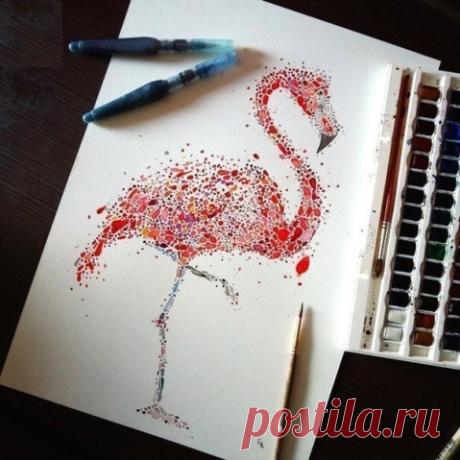 Красочные брызги в работах - Поделки с детьми | Деткиподелки