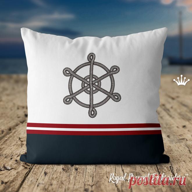 Штурвал из каната Дизайн машинной вышивки - 9 размеров