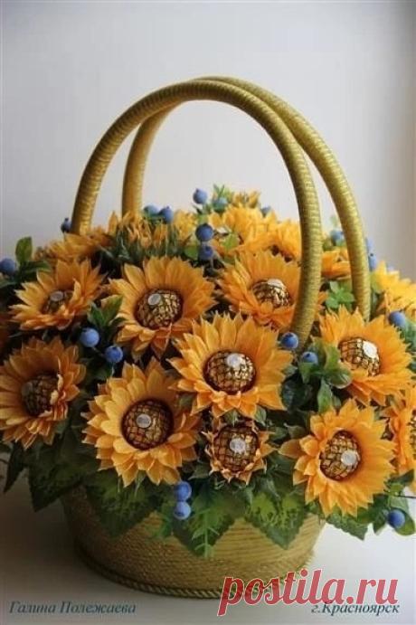 ​Подсолнухи с конфетками