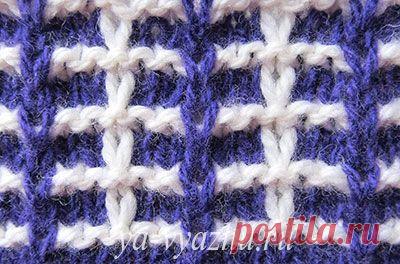 Два цвета встретились и стал узор нескучным, - двухцветные узоры спицами | Вязальное настроение...