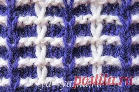 Два цвета встретились и стал узор нескучным, - двухцветные узоры спицами | Вязальное настроение...