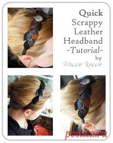 Missie Krissie: Scrappy Leather Headband Tutorial