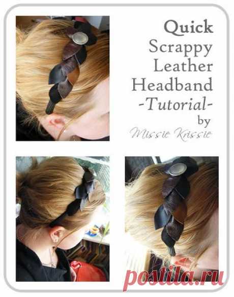 Missie Krissie: Scrappy Leather Headband Tutorial
