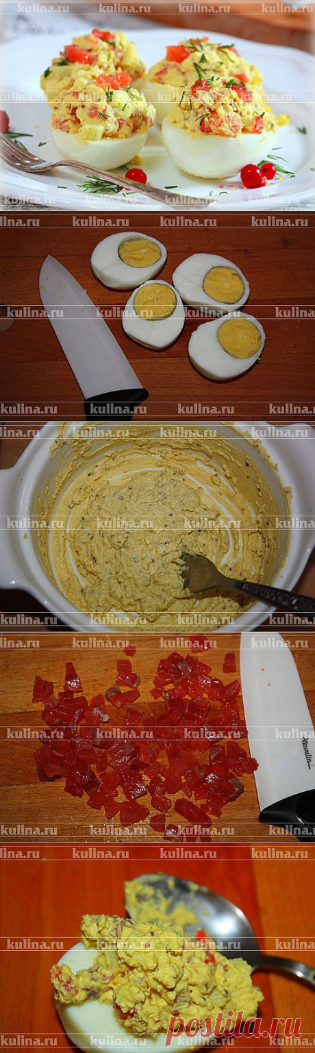 Яйца фаршированные форелью – рецепт приготовления с фото от Kulina.Ru