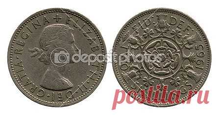 Two shillings, Britain, Elizaveta Second, 1965 — Стоковое фото © Vadim Vyazovikov #40515123
