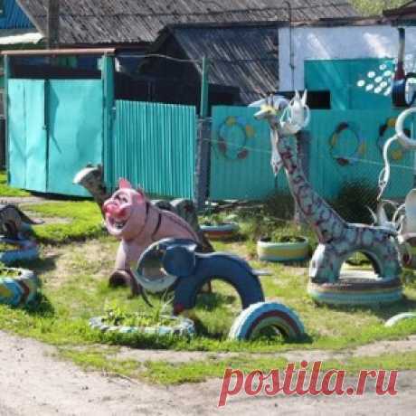 Поделки своими руками из покрышек, украшаем свои дачные участки и цветники!!!Берём на заметку