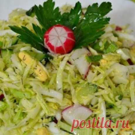 Вкусный салат из свежей капусты