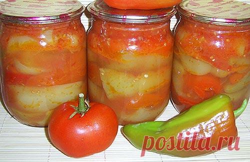 Сладкий перец в остром томате |