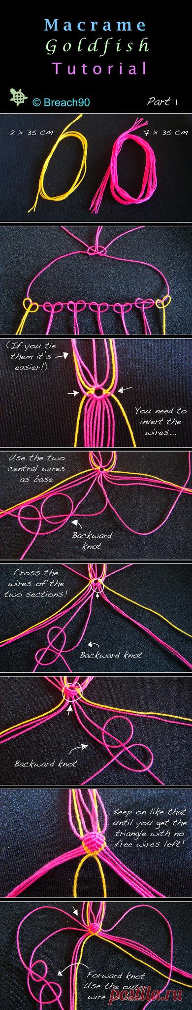 Macrame Goldfish Tutorial part 1 by ~Breach90 on deviantART