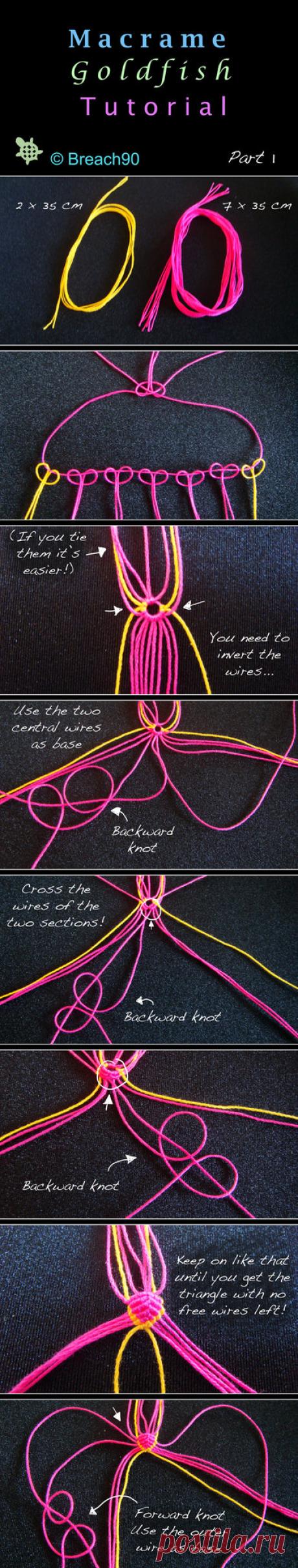Macrame Goldfish Tutorial part 1 by ~Breach90 on deviantART
