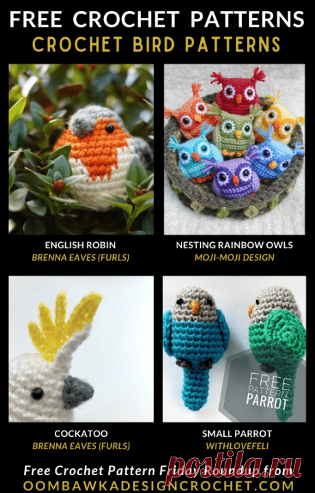Bird Crochet Patterns • Oombawka Design Crochet