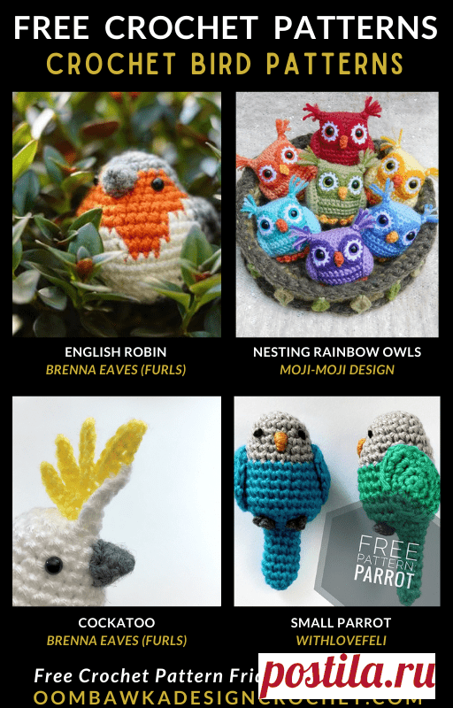 Bird Crochet Patterns • Oombawka Design Crochet