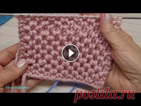 УЗОР ДЛЯ ПАЛЬТО,КАРДИГАНА. Узоры спицами. Красивый узор на основе платочного вязания. Шикарный узор для пальто, кардигана, кофты. Раппорт 2 петли и 4 ряда в высоту. МК для начинающих....