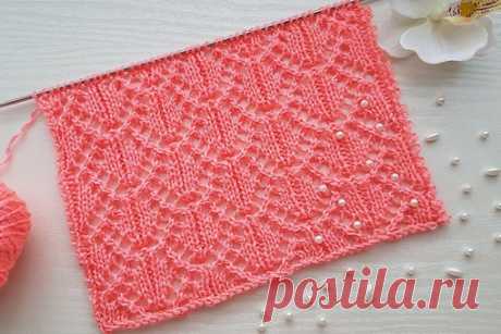 Узор спицами "Ракушка"
#knitting #вязание_спицами #узоры_спицами