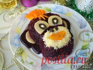 Селедка под шубой в виде обезьянки | Шедевры Кулинарии