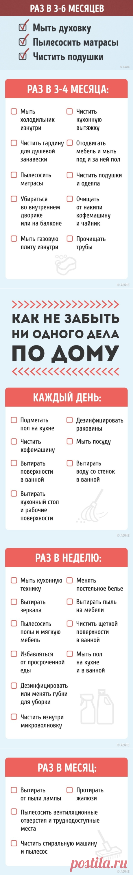 Карточка, которая поможет вам не забыть ни одного дела по дому