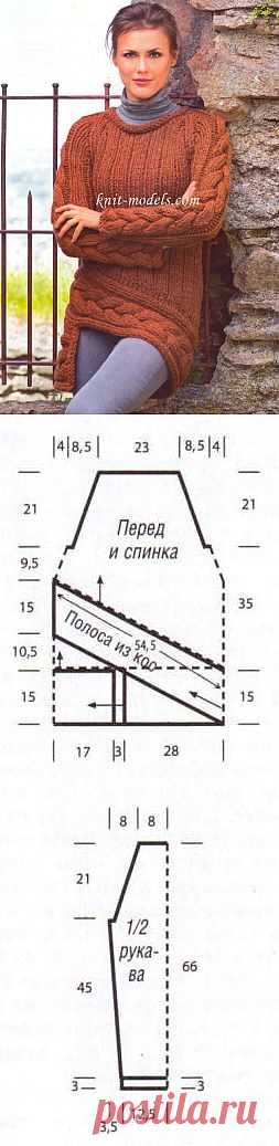 ПУЛОВЕР ОРИГИНАЛЬНОГО КРОЯ.