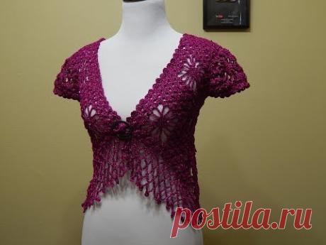 Bolero Bugambilia Crochet parte 1 de 3