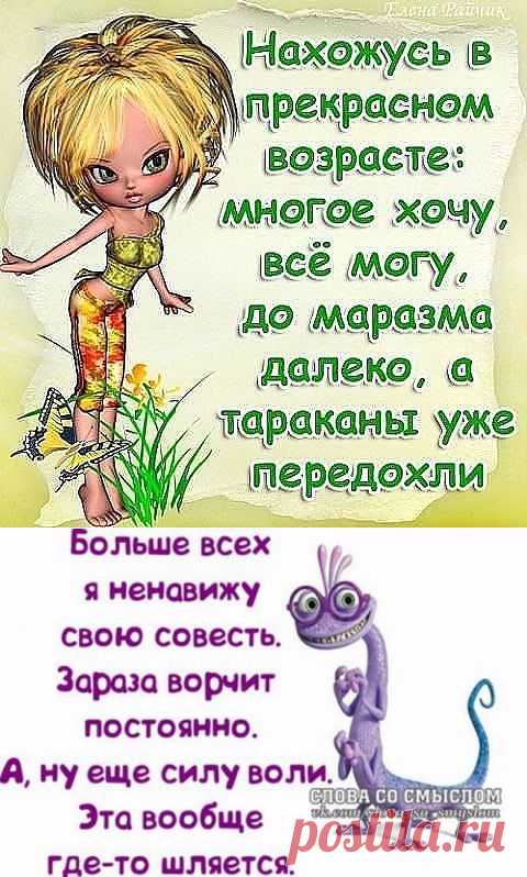 Порция юмора в позитивных фразочках