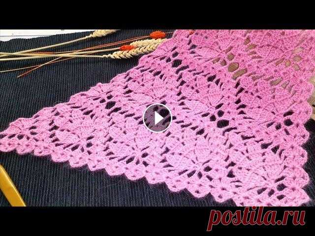 Эта шаль не оставит Вас равнодушными//Шаль//Палантин//Crochet shawl #ВязаниекрючкомсНатальейРогатовской Мой Instagram: Всем привет! Предлагаю связать со мной необычный узор крючком для шали! Шаль крючком, также можно с...