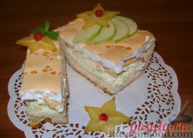 Рецепт: Королевский пирог (с яблоками и творогом) на RussianFood.com