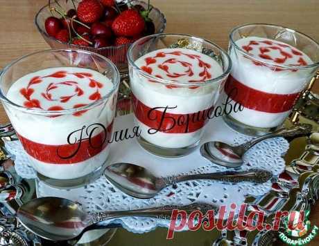 Клубнично-сметанное желе – кулинарный рецепт