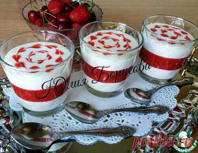 Клубнично-сметанное желе – кулинарный рецепт