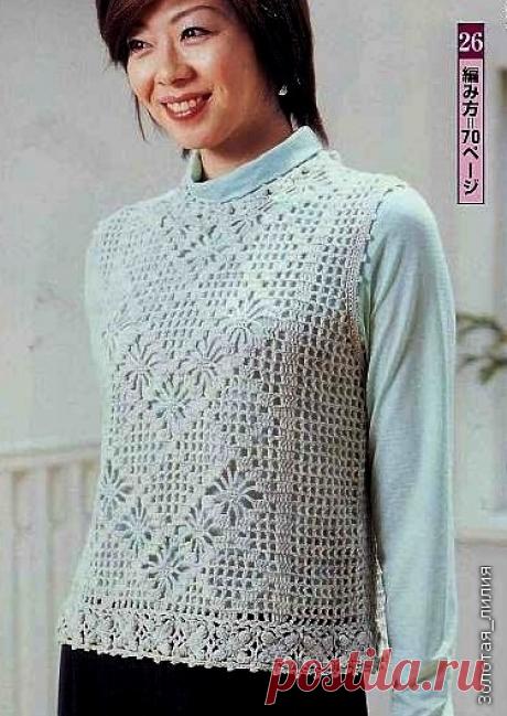 2 часть. Вяжем крючком жилеты. 6 моделей.
