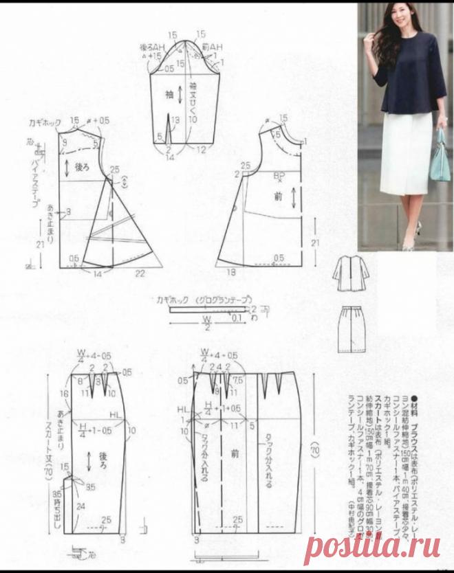 Выкройка летнего костюма Модная одежда и дизайн интерьера своими руками