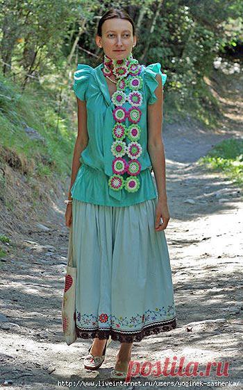 @ Вязание крючком – шарф из цветочных мотивов со схемой | МОЙ МИЛЫЙ ДОМ – идеи рукоделия, вязание, декорирование интерьеров